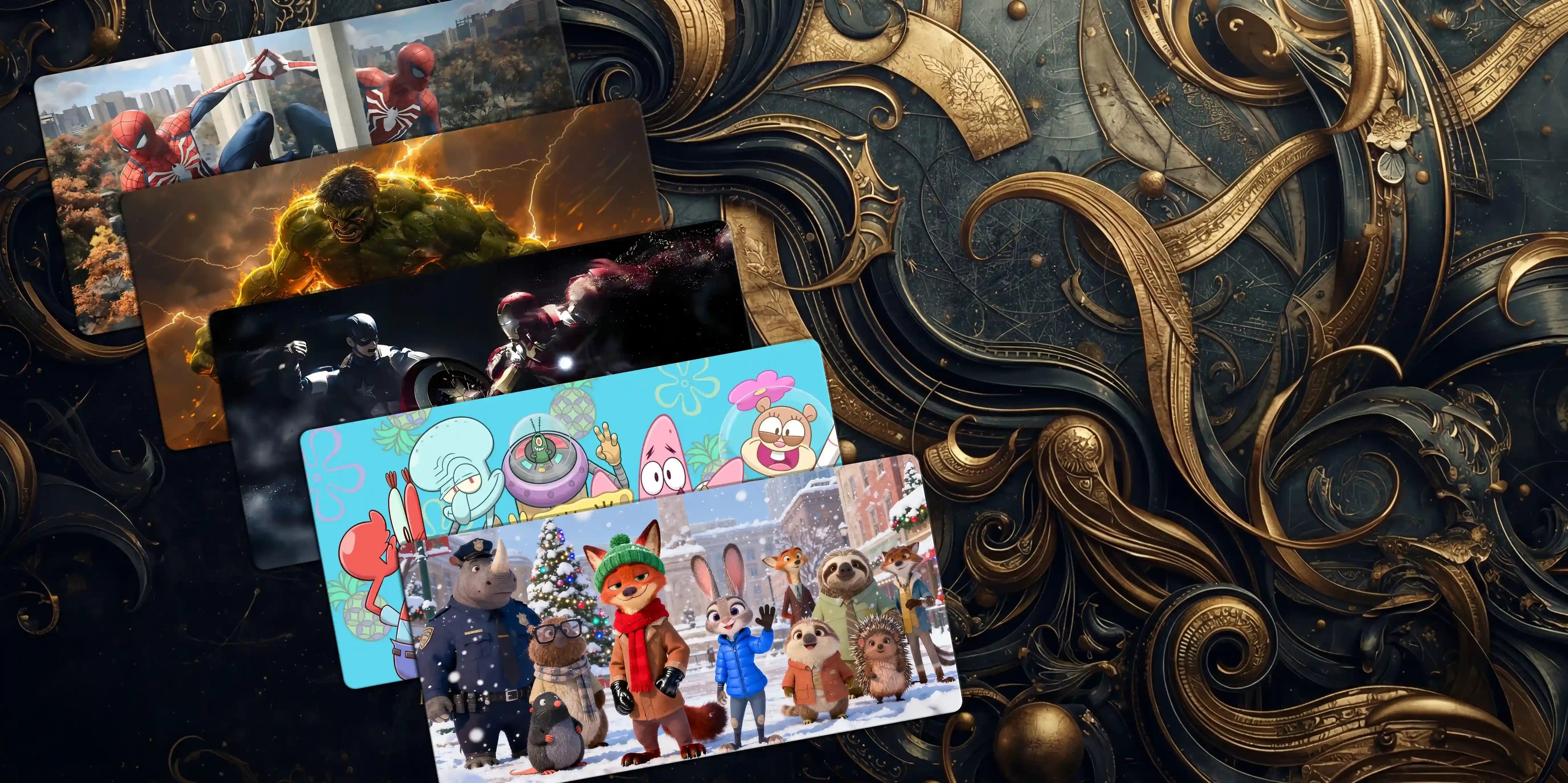 multi design gaming mouse pads anime superhero cartoon desk mat banner horizontal